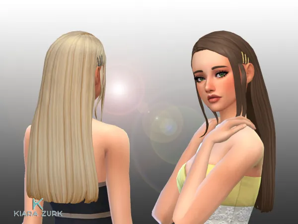 Maxis Match Delia Hairstyle Clips by Kiara Zurk - The Sims 4 Custom Content