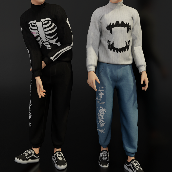 Alpha Warm's Cool Outfit by whimp - The Sims 4 Custom Content