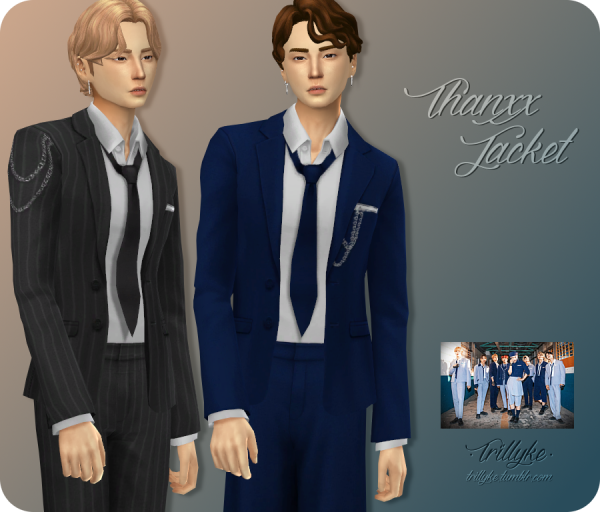 Maxis Match Thankxx Jacket by simsfinds - The Sims 4 Custom Content