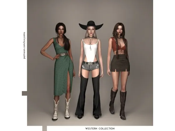 Maxis Match Western Collection COMPLETE - The Sims 4 Custom Content