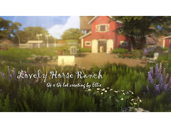 Maxis Match Lovely Horse Ranch - The Sims 4 Custom Content
