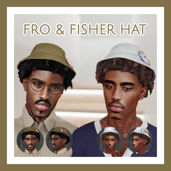 Alpha FRO FISHER HAT by simsfinds - The Sims 4 Custom Content