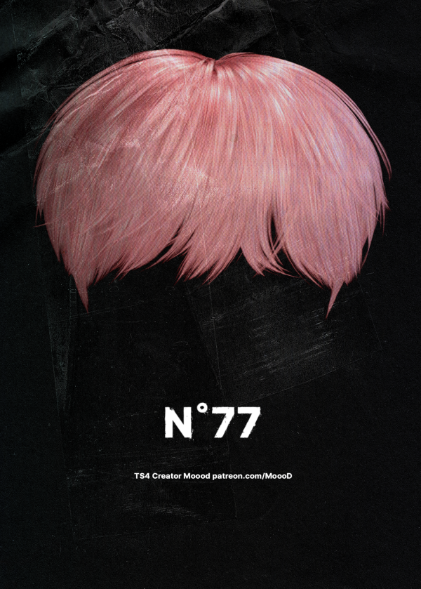 Alpha [SIMS4TS4] MoooD Hair N77 by simsfinds - The Sims 4 Custom Content