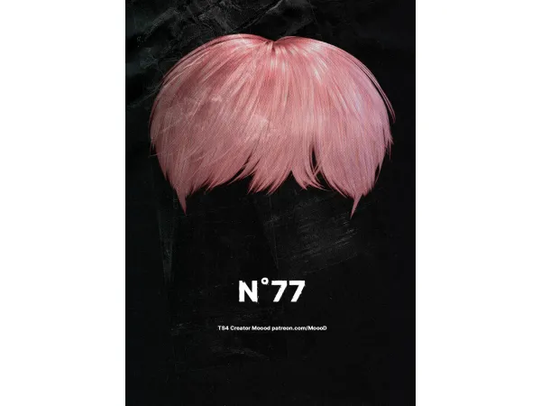 Alpha [SIMS4TS4] MoooD Hair N77 by MoooD - The Sims 4 Custom Content