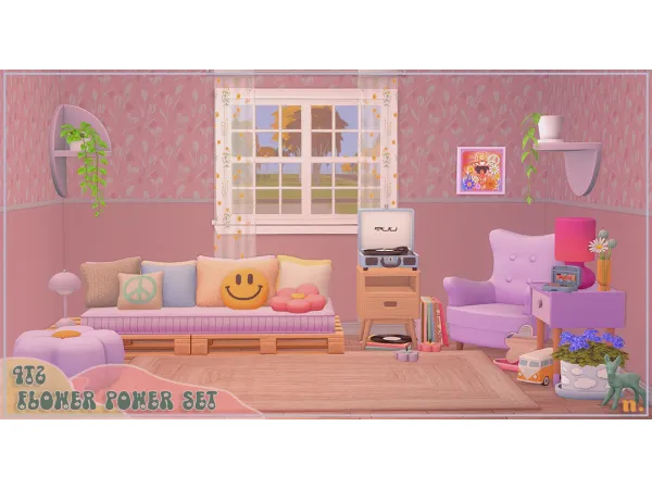 4t2 Flower Power Set - The Sims 2 Custom Content