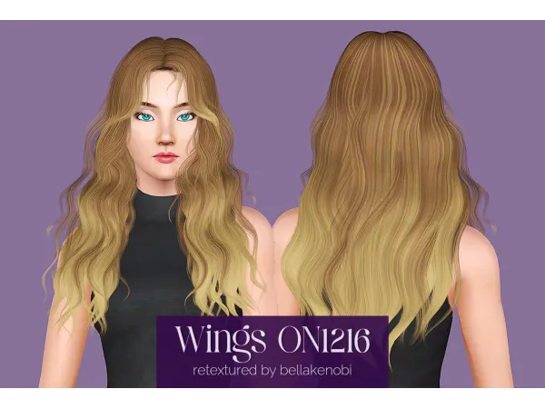 Wings Hair ON1216 Retexture - The Sims 3 Custom Content