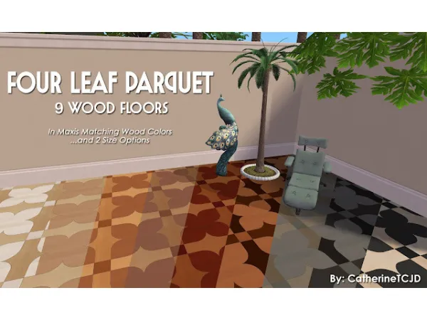 Four Leaf Parquet Floors - The Sims 2 Custom Content