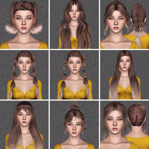 hair dump 243 by simsfinds - The Sims 3 Custom Content