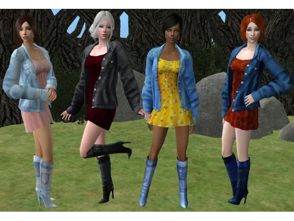 4to2 Sentate x Serenity Goldie Boots - The Sims 2 Custom Content