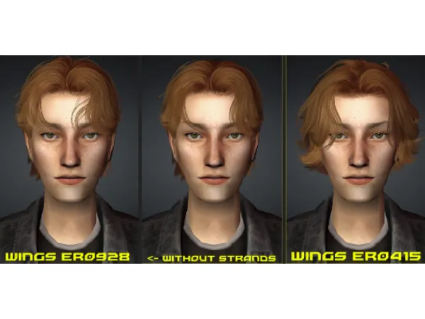 3 WINGS HAIRS 4T - The Sims 2 Custom Content