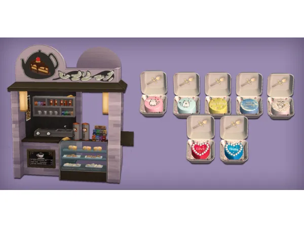 Cakes Food Stand Functional for - The Sims 2 Custom Content
