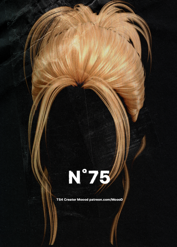 Alpha [SIMS4TS4] MoooD Hair N75 by simsfinds - The Sims 4 Custom Content