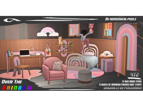PEACEMAKERS OVER THE RAINBOW SET CONVERTED TO - The Sims 2 Custom Content