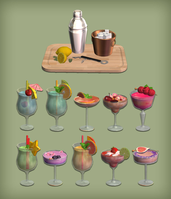 Cocktail Board Functional for by simsfinds - The Sims 2 Custom Content