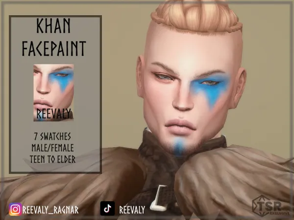 Alpha Khan Facepaint - The Sims 4 Custom Content