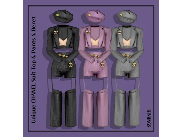 [RIMINGS] Unique CHANEL Suit Set & Beret by RIMINGS