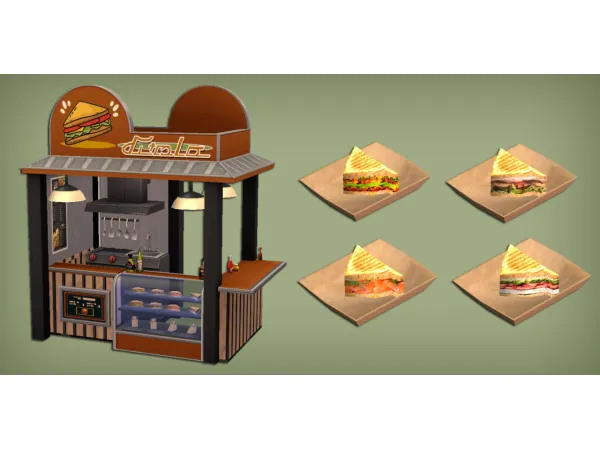 Sandwiches Food Stand for - The Sims 2 Custom Content