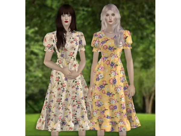 4t2 CinnamonSims Lavender Dress (Top Only) - The Sims 2 Custom Content