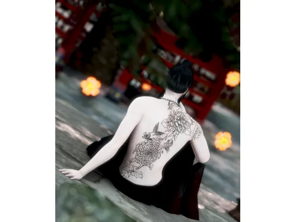 Mix Butterfly Dream Tattoo - The Sims 4 Custom Content