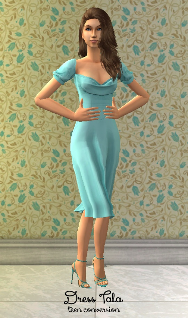 4t2 Dress Tala TF Conversion by simsfinds - The Sims 2 Custom Content