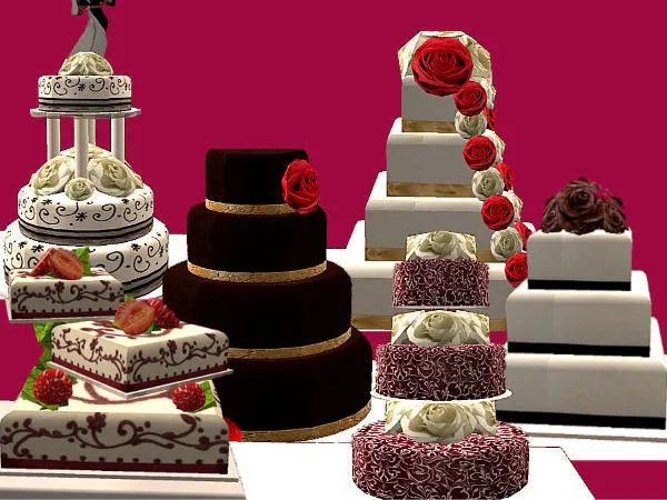 A Day to Remember The Final Six Wedding Cake Collection - The Sims 2 Custom Content