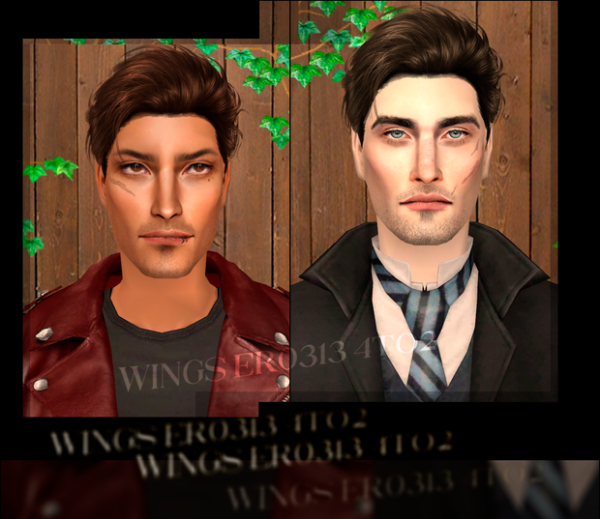 Wings's ER0313 hair 4to2 by simsfinds - The Sims 2 Custom Content