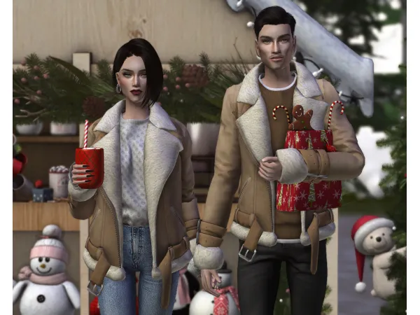 4t2 Darte77 Shearling Jacket for male and female - The Sims 2 Custom Content