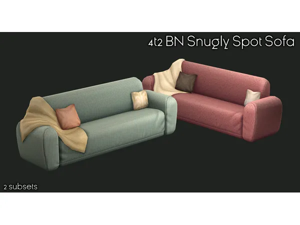 4t2 Booknook Snugly Spot Sofa - The Sims 2 Custom Content