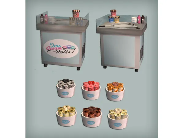 Ice Cream Roll Machine Functional for - The Sims 2 Custom Content
