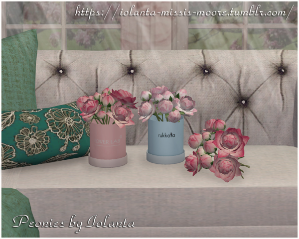 Realistic peonies by simsfinds - The Sims 2 Custom Content