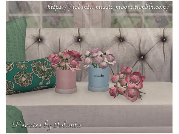 Realistic peonies by Iolanta - The Sims 2 Custom Content