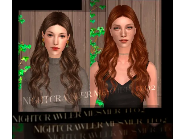 Nightcrawler's Mesmer hair 4to2 - The Sims 2 Custom Content