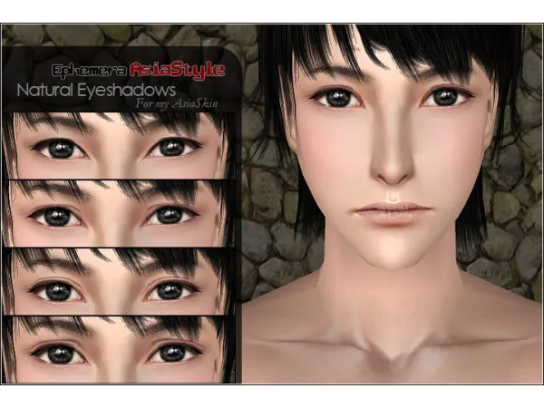Eye Makeup Set for my AsiaStyle skintone - The Sims 2 Custom Content