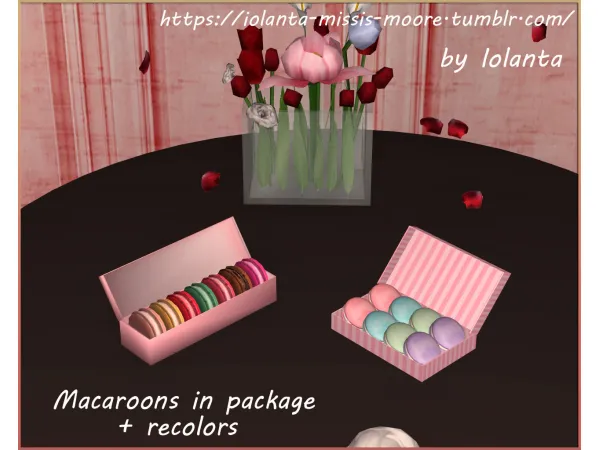 Set of pastry macaroons by Iolanta - The Sims 2 Custom Content
