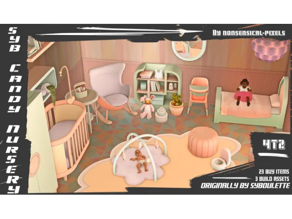SYBOULETTES CANDY NURSERY CONVERTED TO - The Sims 2 Custom Content