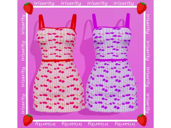 Alpha Reina Dress by Irisarity - The Sims 4 Custom Content