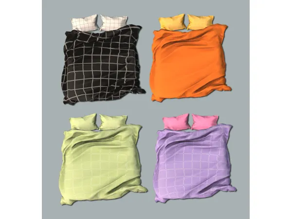 Bedroom Series 10 Blanket and Pillows for - The Sims 2 Custom Content