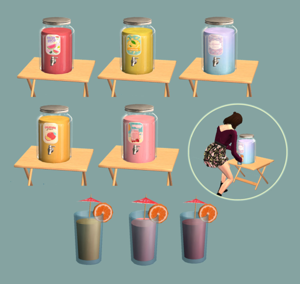 Juice Dispenser Functional for by simsfinds - The Sims 2 Custom Content