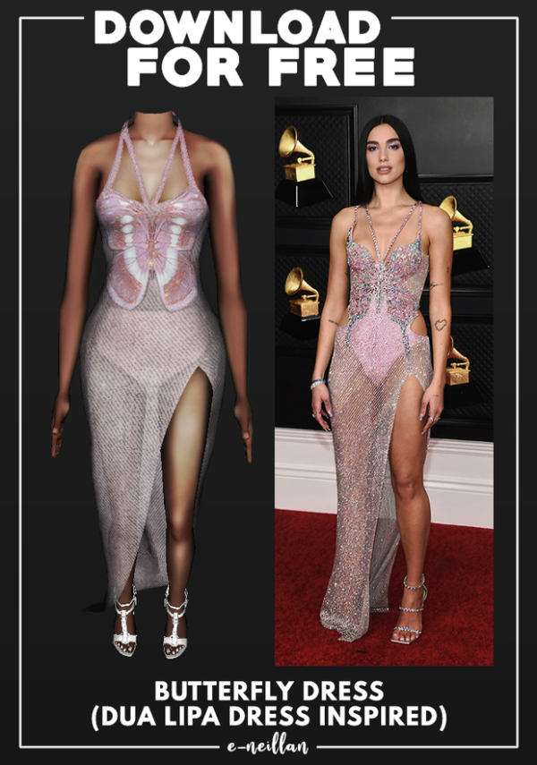 Butterfly Dress by simsfinds - The Sims 2 Custom Content