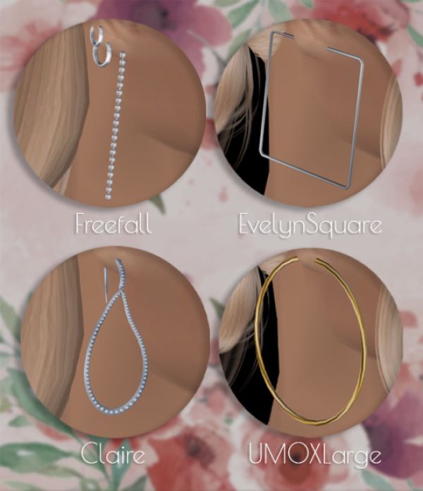 Four 4t2 Praline's Earrings by simsfinds - The Sims 2 Custom Content