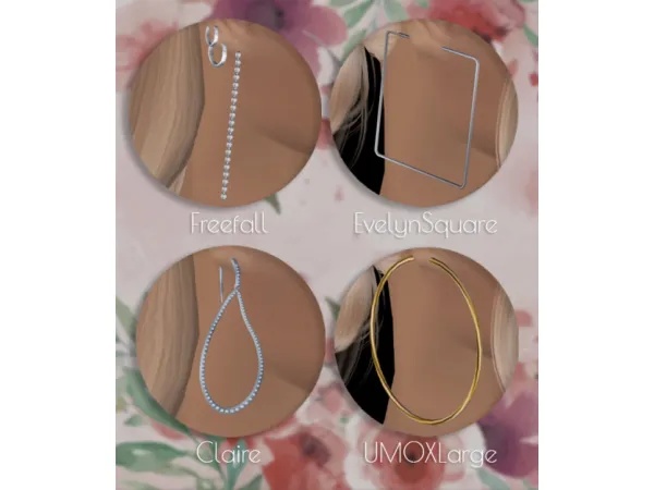 Four 4t2 Praline's Earrings - The Sims 2 Custom Content