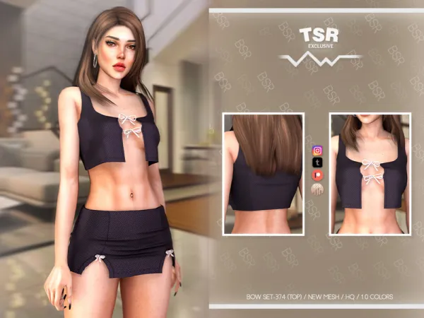 Alpha BOW SET 374 BD1029 BD1030 - The Sims 4 Custom Content