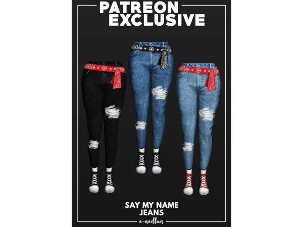 Say My Name Jeans - The Sims 2 Custom Content
