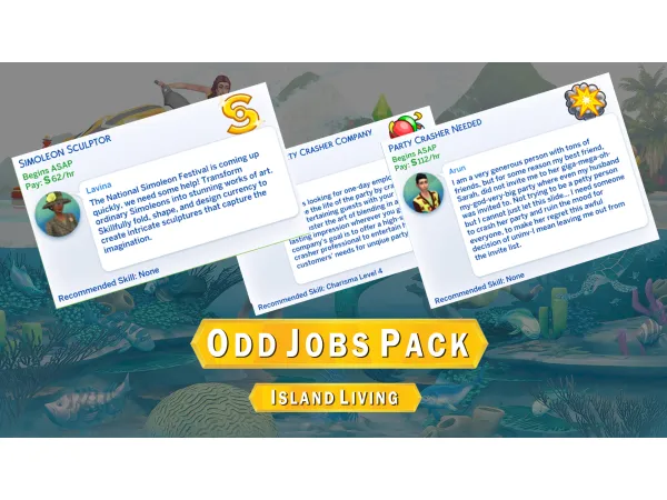 Alpha 5 Random Odd Jobs - The Sims 4 Custom Content