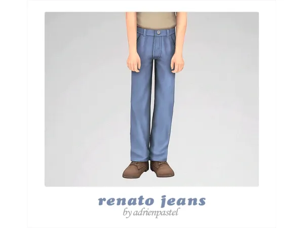 Maxis Match Renato Kids Jeans by AdrienPastel - The Sims 4 Custom Content