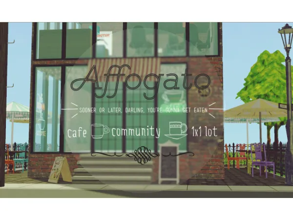 Affogato Café - The Sims 2 Custom Content