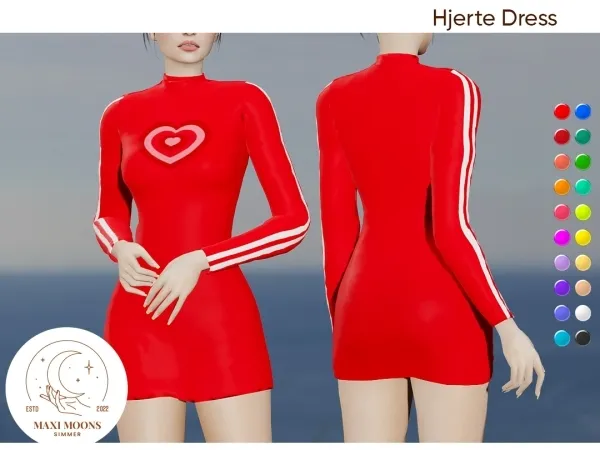Alpha Hjerte Dress - The Sims 4 Custom Content