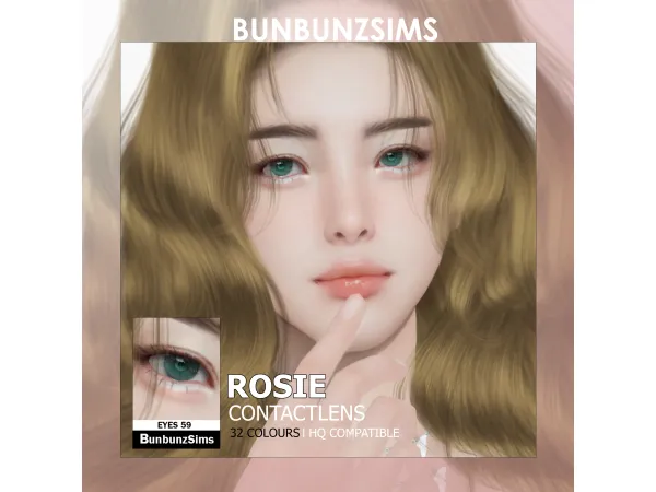 Alpha Rosie eyes 32 colours by BunbunzSims - The Sims 4 Custom Content