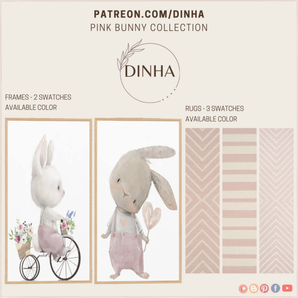 Alpha Elegant Pink Bunny Collection by dinhagamer - The Sims 4 Custom Content