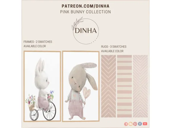 Alpha Elegant Pink Bunny Collection - The Sims 4 Custom Content